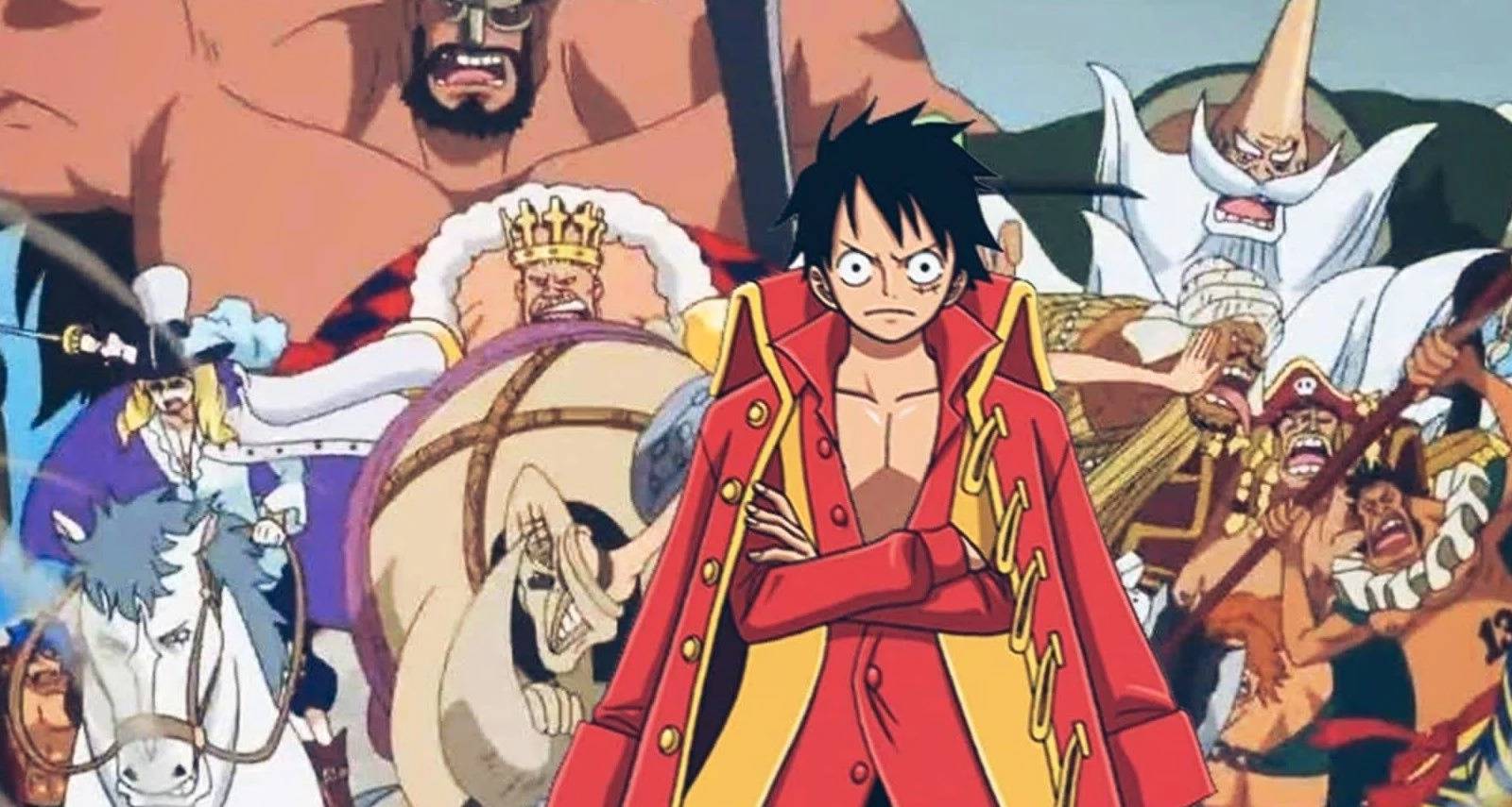 the Straw Hat Grand Fleet with Luffy