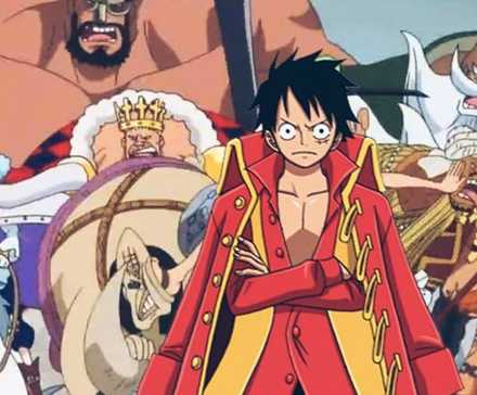 the Straw Hat Grand Fleet with Luffy