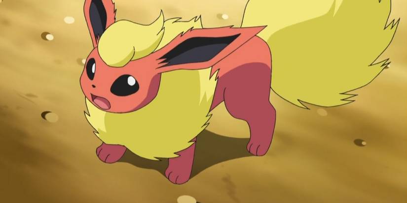 Pokemon Flareon gasping