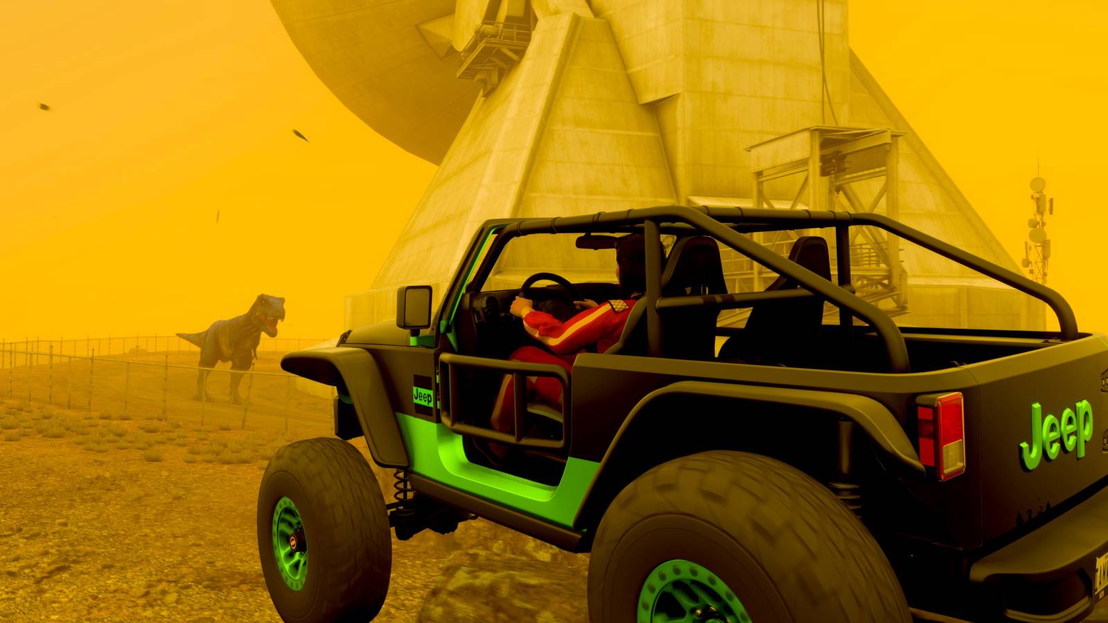 Forza Horizon 5 2016 Jeep Trailcat by Gran Telescopio in dust storm