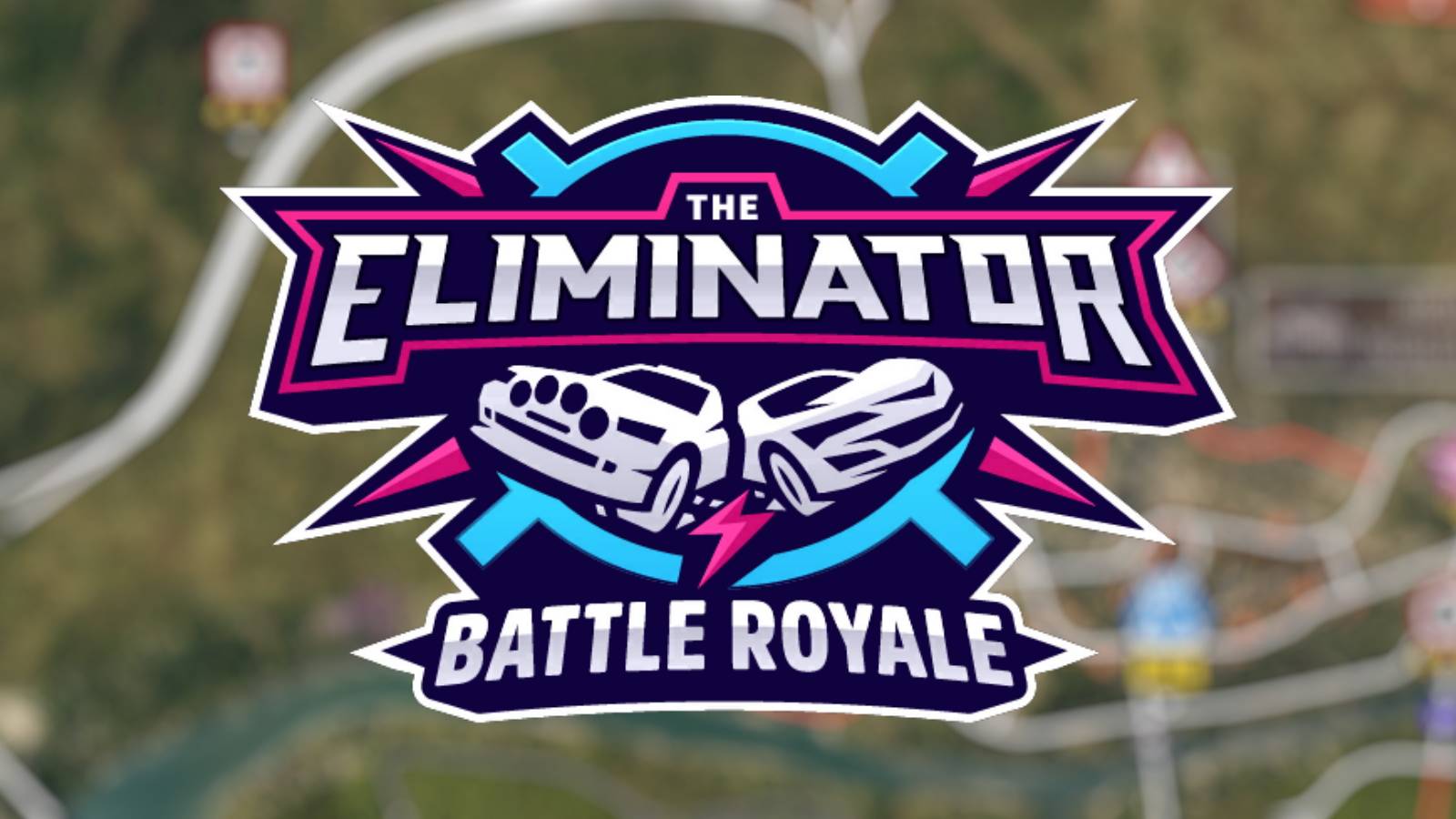 Forza Horizon 5 blurred map with eliminator symbol in the middle