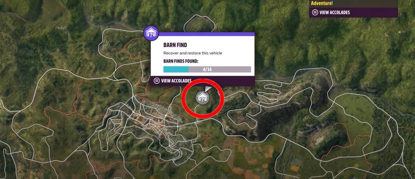 Forza Horizon 5 Ford Mustang Barn Location