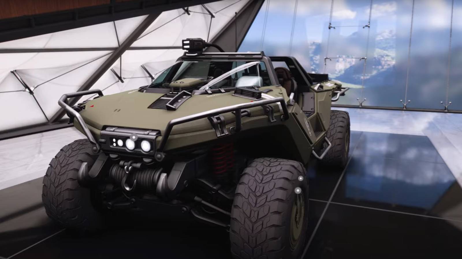 Forza Horizon 5 warthog in showroom