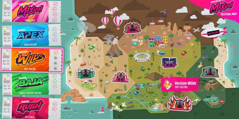 Forza Horizon 5 Horizon Adventure Chapter Map of Mexico