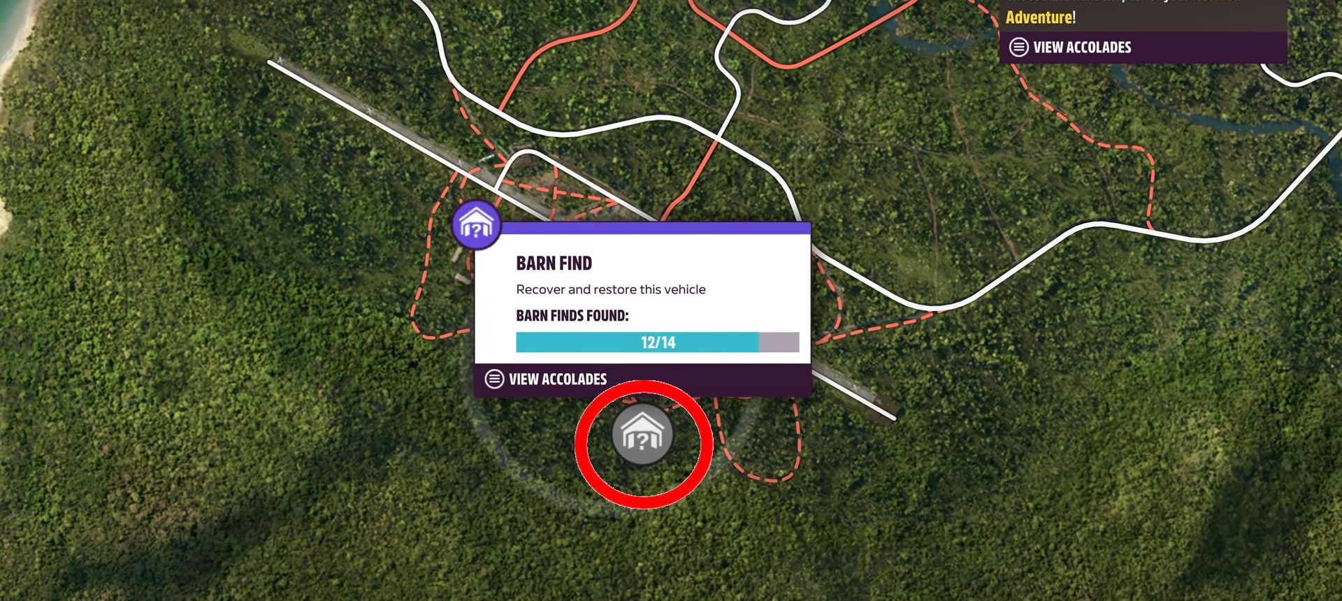 Forza Horizon 5 Jaguar XJR Barn Location