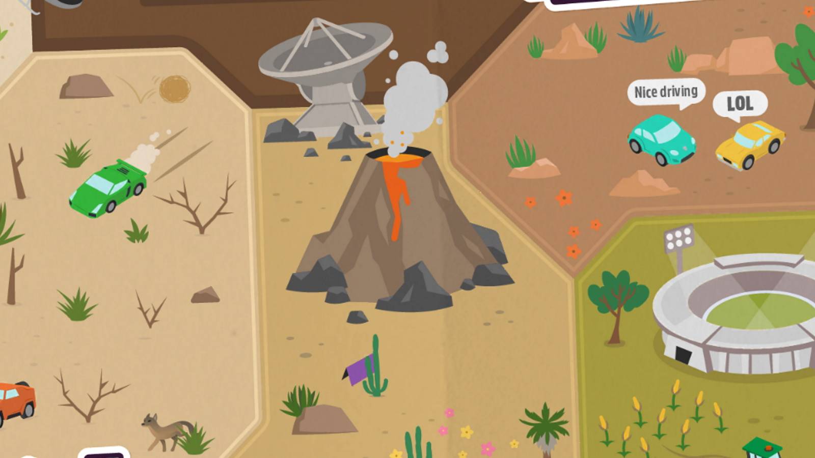 Forza Horizon 5 Adventure Chapter Map zoomed in on Volcano