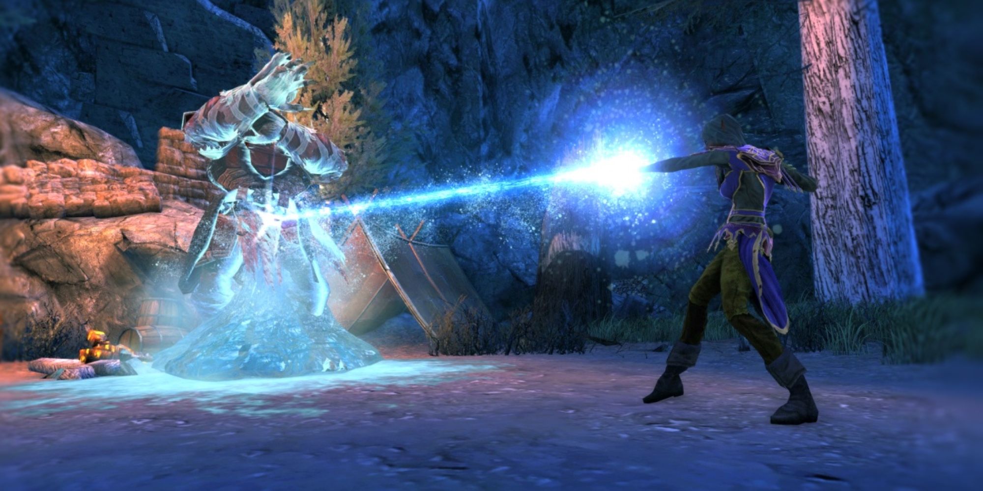 Free-to-play RPGs on Steam - Neverwinter - Player using ice blast on enemy