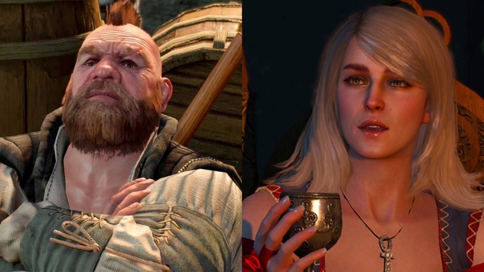Zoltan Chivay and Keira Metz in The Witcher