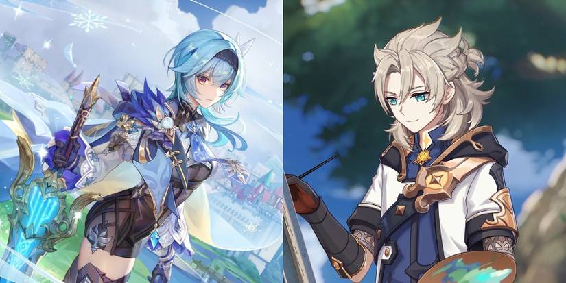Genshin Impact characters Eula and Albedo