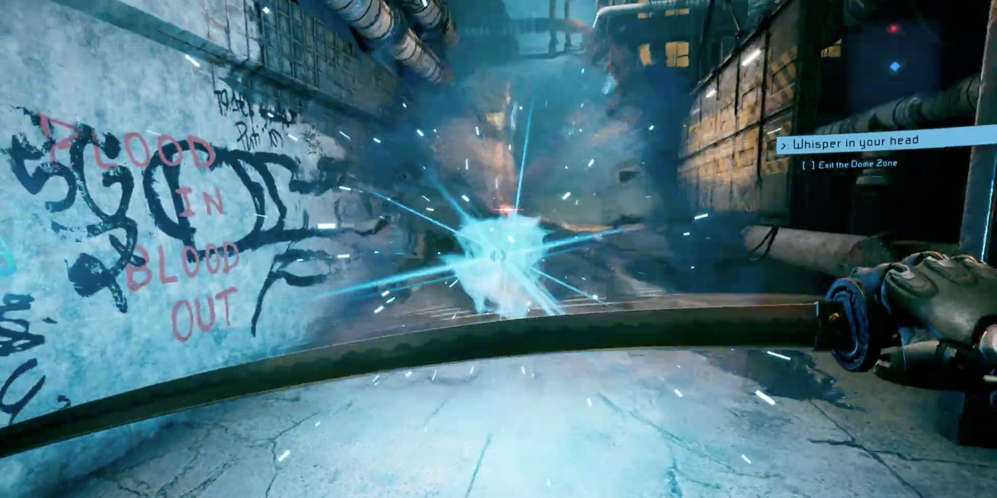Ghostrunner - Ghostrunner deflects bullets from enemy