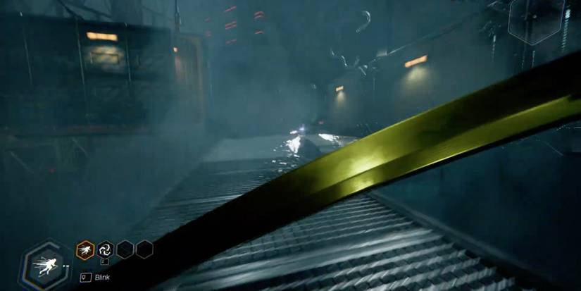 Ghostrunner - Player deflecting bullets back to enemy