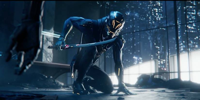 Ghostrunner - Ghostrunner engaging enemies