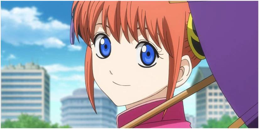 Gintama Kagura smiling at the camera