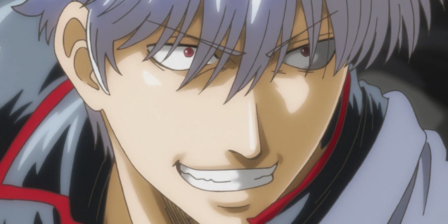 Gintama Sakata Gintoki showing off a menacing grin