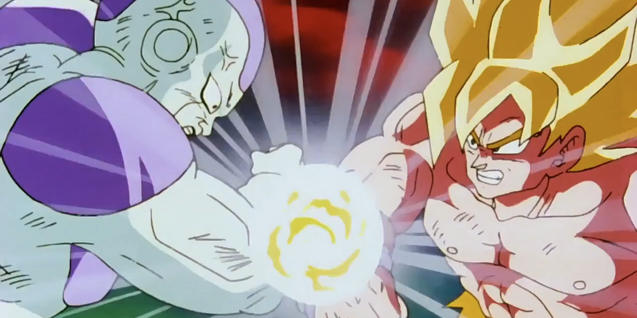 Goku fighting Frieza Saga Dragon Ball Z