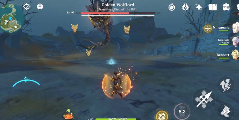 Golden Wolflord Shield