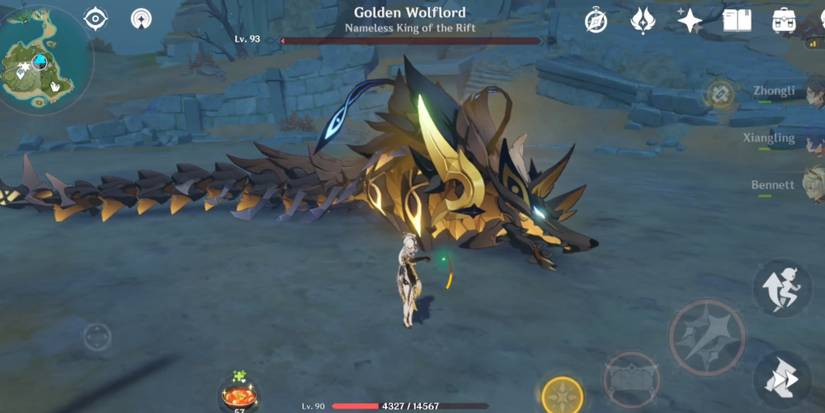 Golden Wolflord down