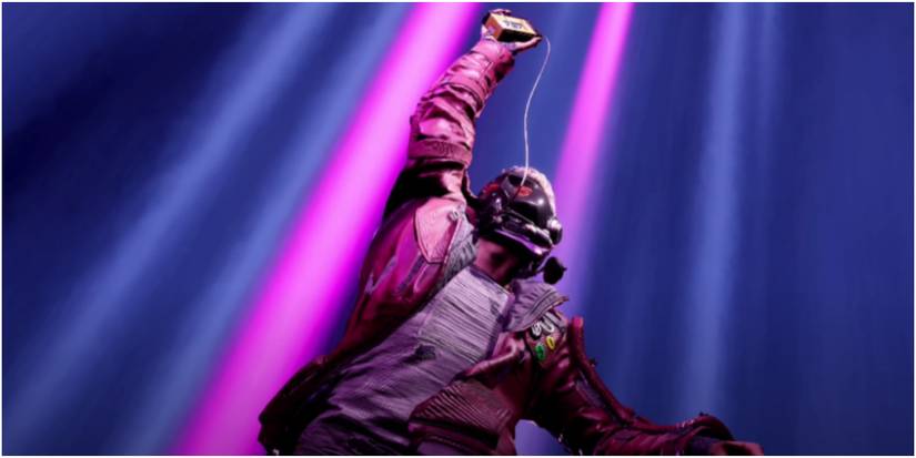 Star Lord hits the music after a Huddle