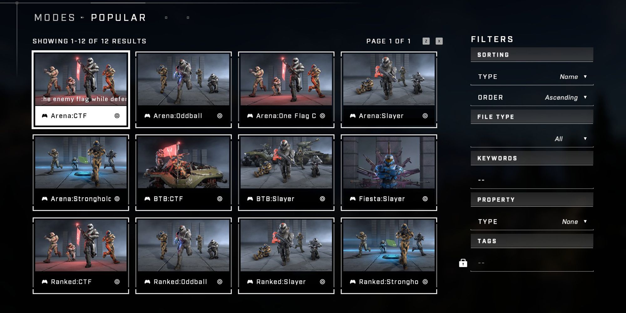 Halo Infinite - Being Able To See What Modes Are Most Popular But Not How To FIlter Matchmaking By Modes