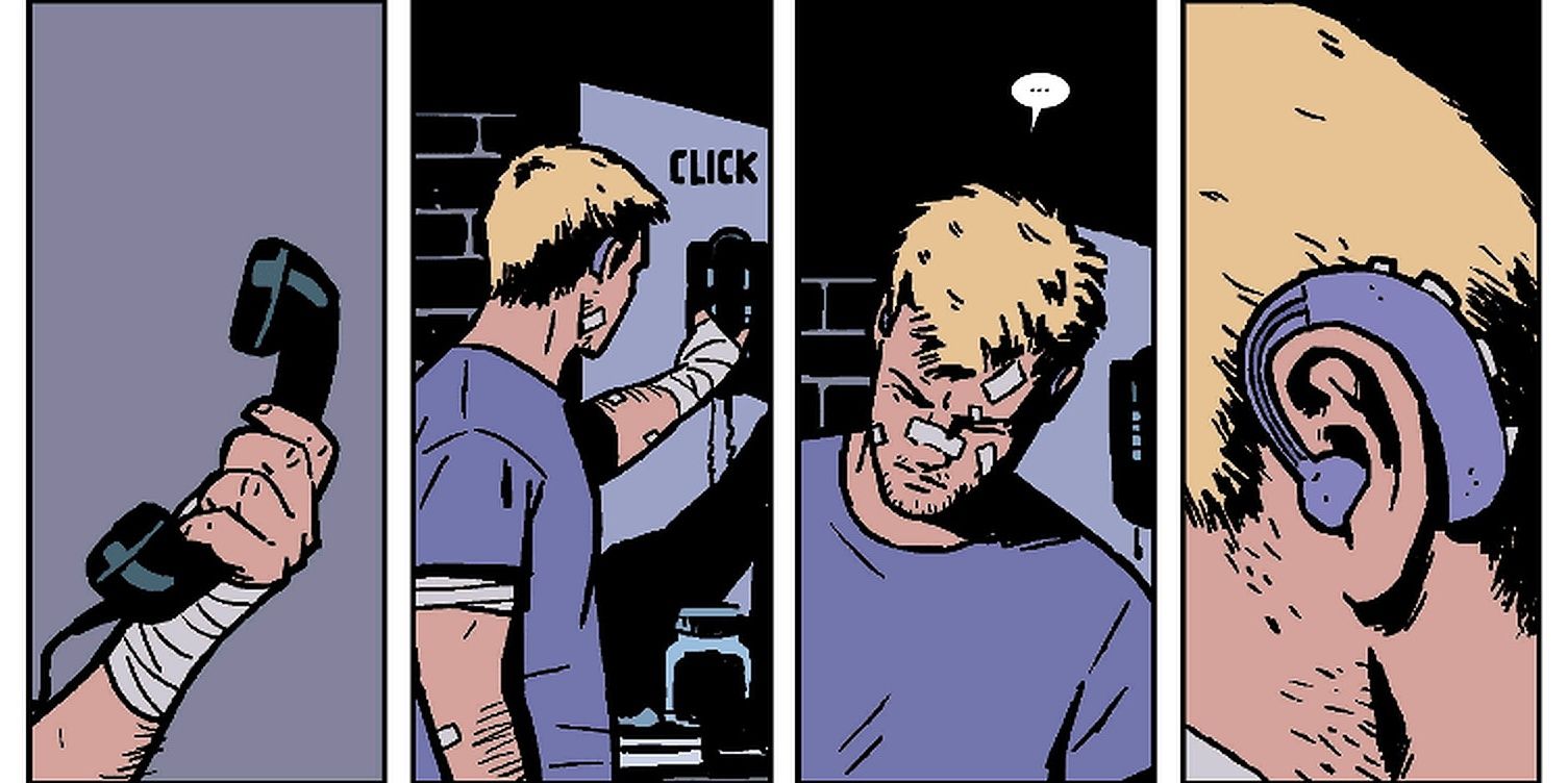 Hawkeye is deaf