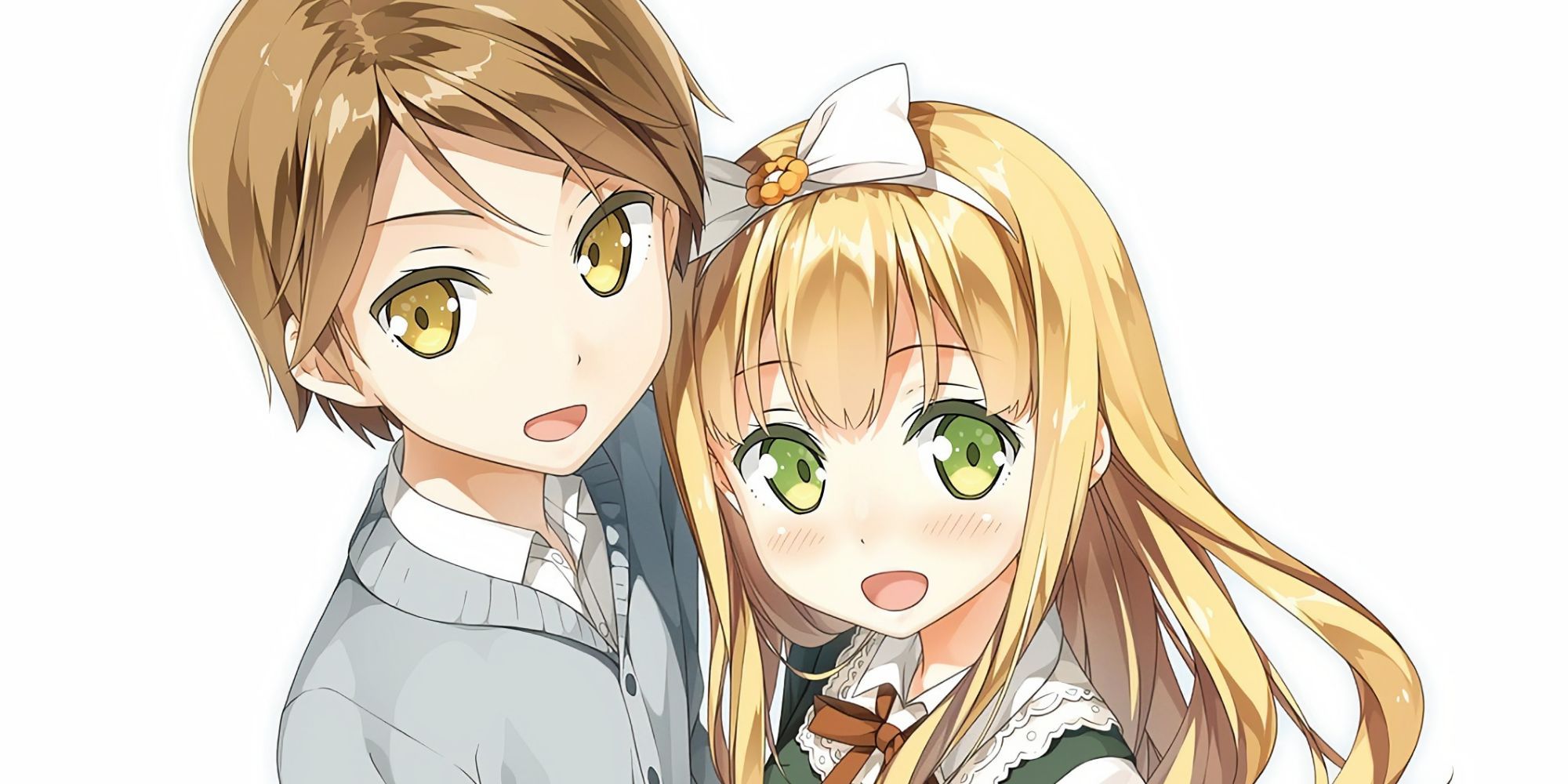 Close-up of two characters from Henneko anime