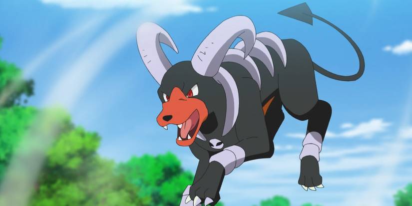 Pokemon Houndoom in battle