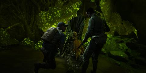 A scene featuring multiple characters from House of Ashes