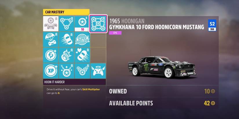 Hoonicorn Mustang Car Mastery Perk Tree Forza Horizon 5