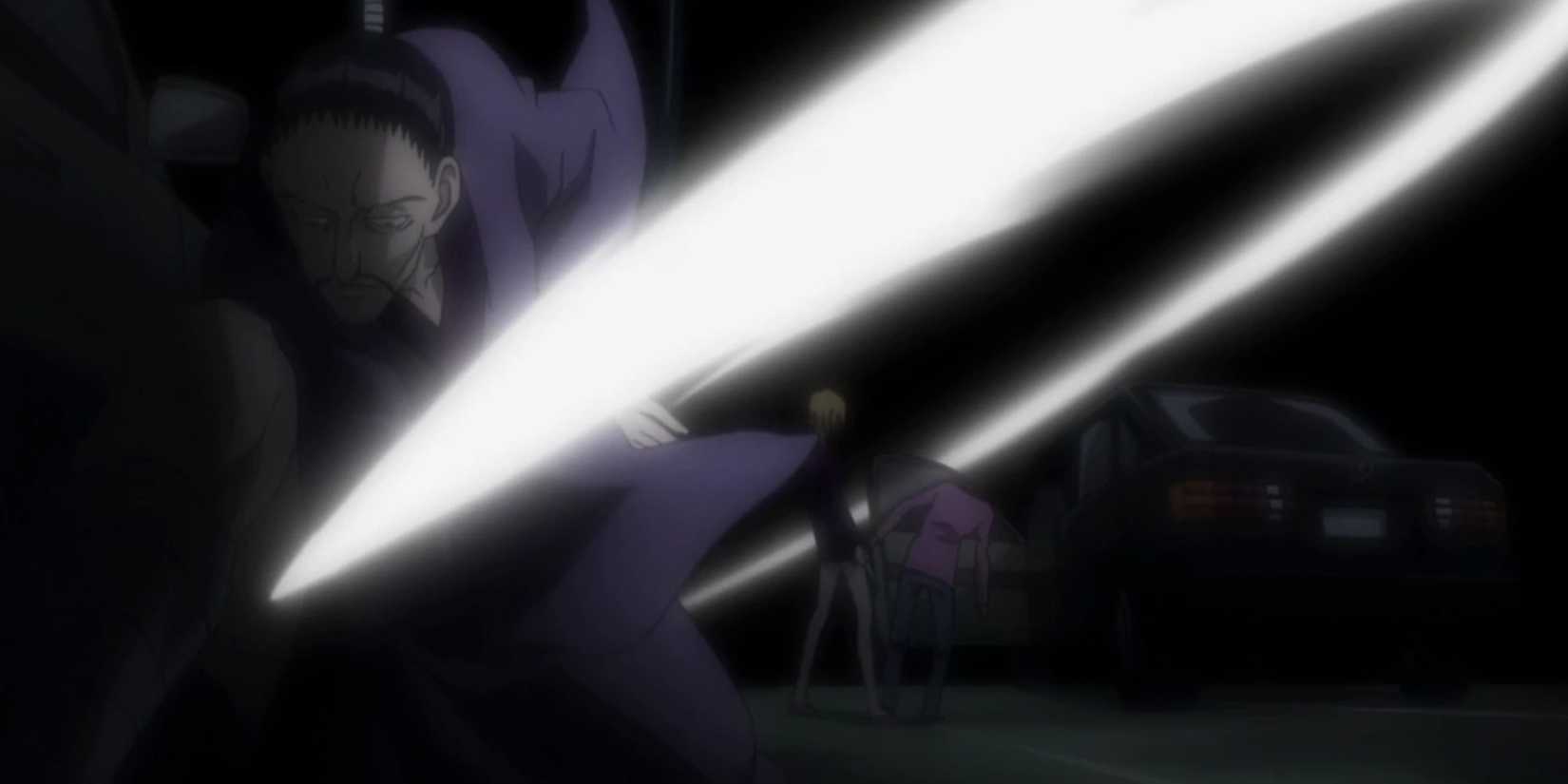 Hunter X Hunter - Phantom Troupe Member Nobunaga Using His Nen Sword Technique Against The Elite Of The Mafia World