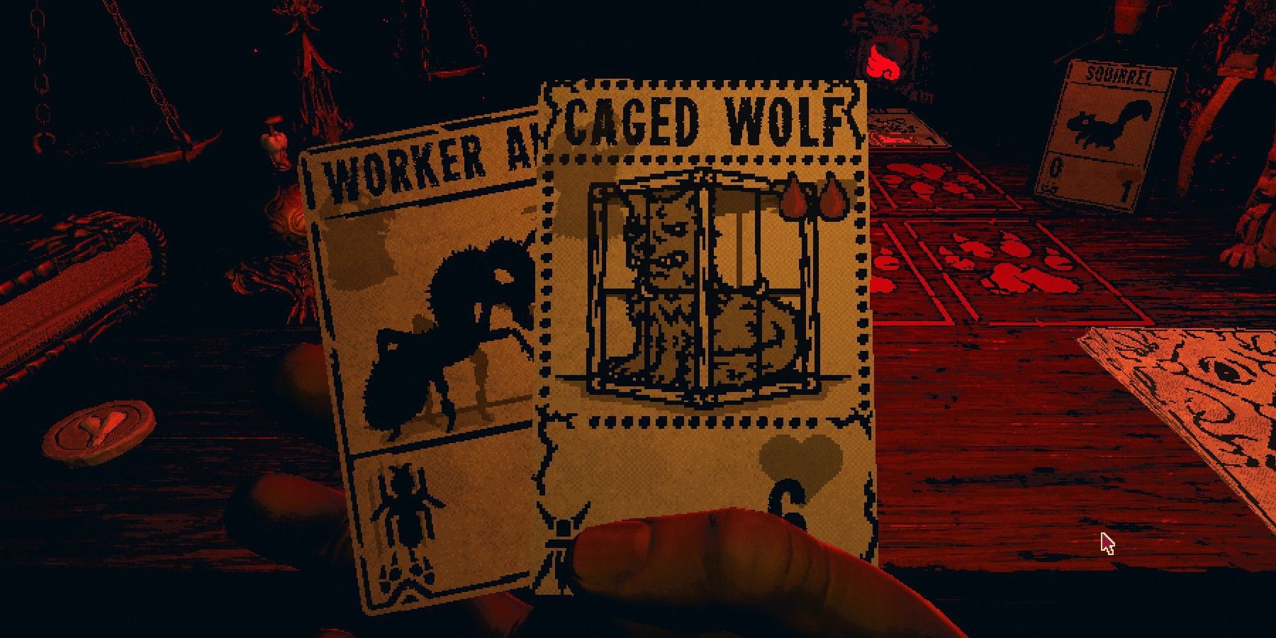 caged wolf inscryption
