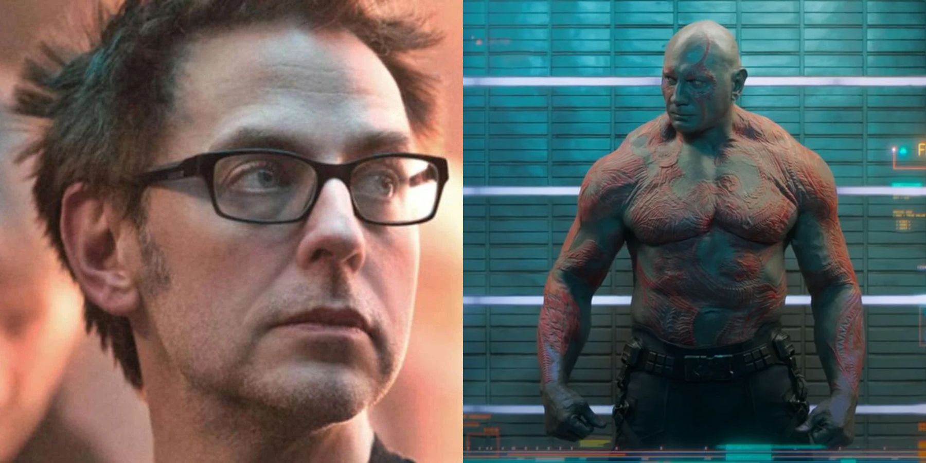 James Gunn and Dave Bautista Drax Guardians of the Galaxy Vol. 3