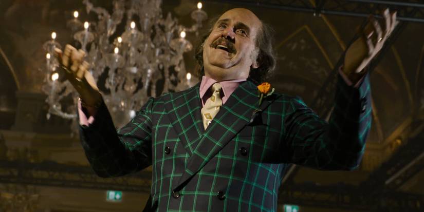 Jared Leto smiling in House of Gucci