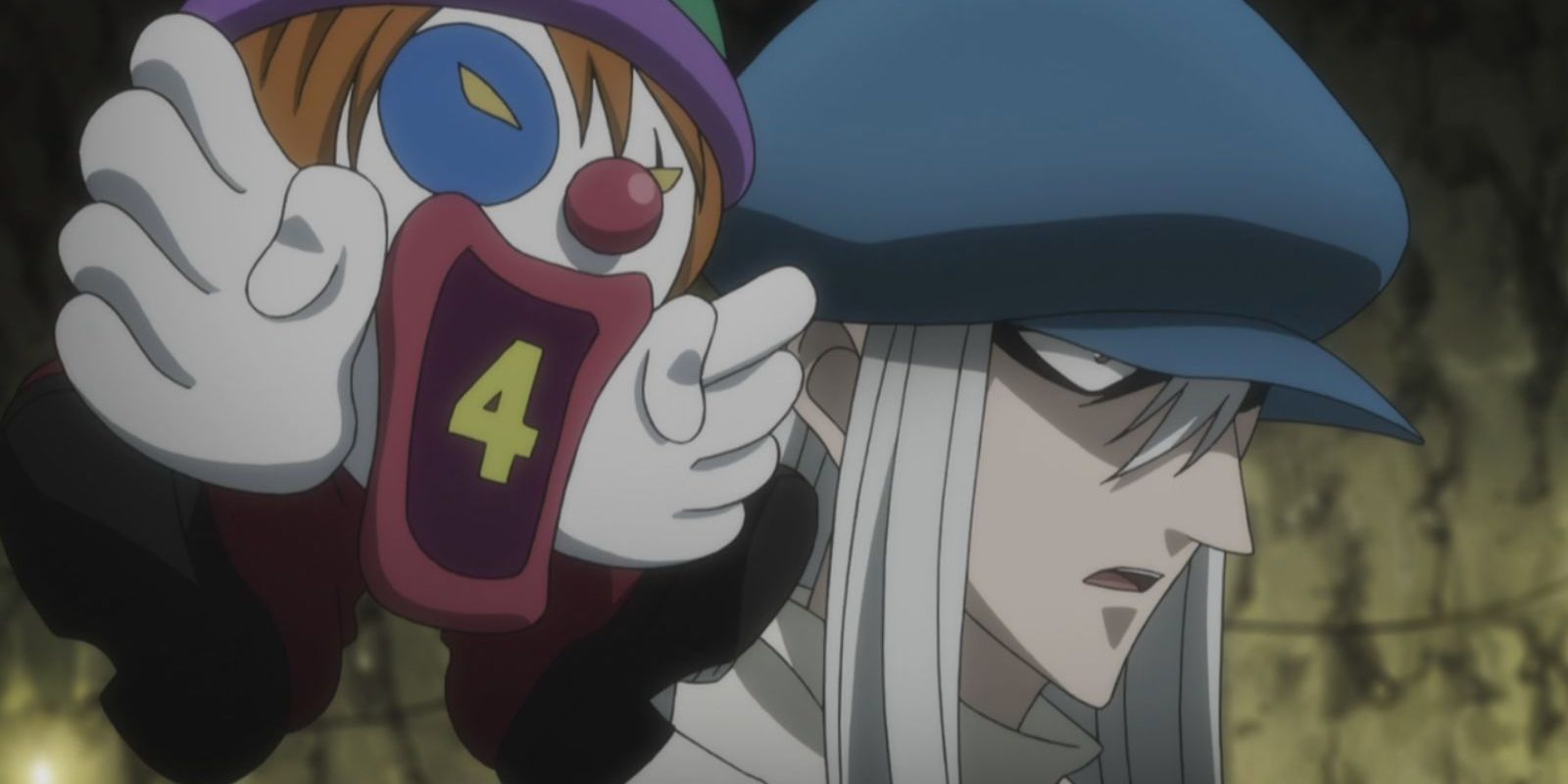 Kite in a cap with a clown puppet Hunter x Hunter