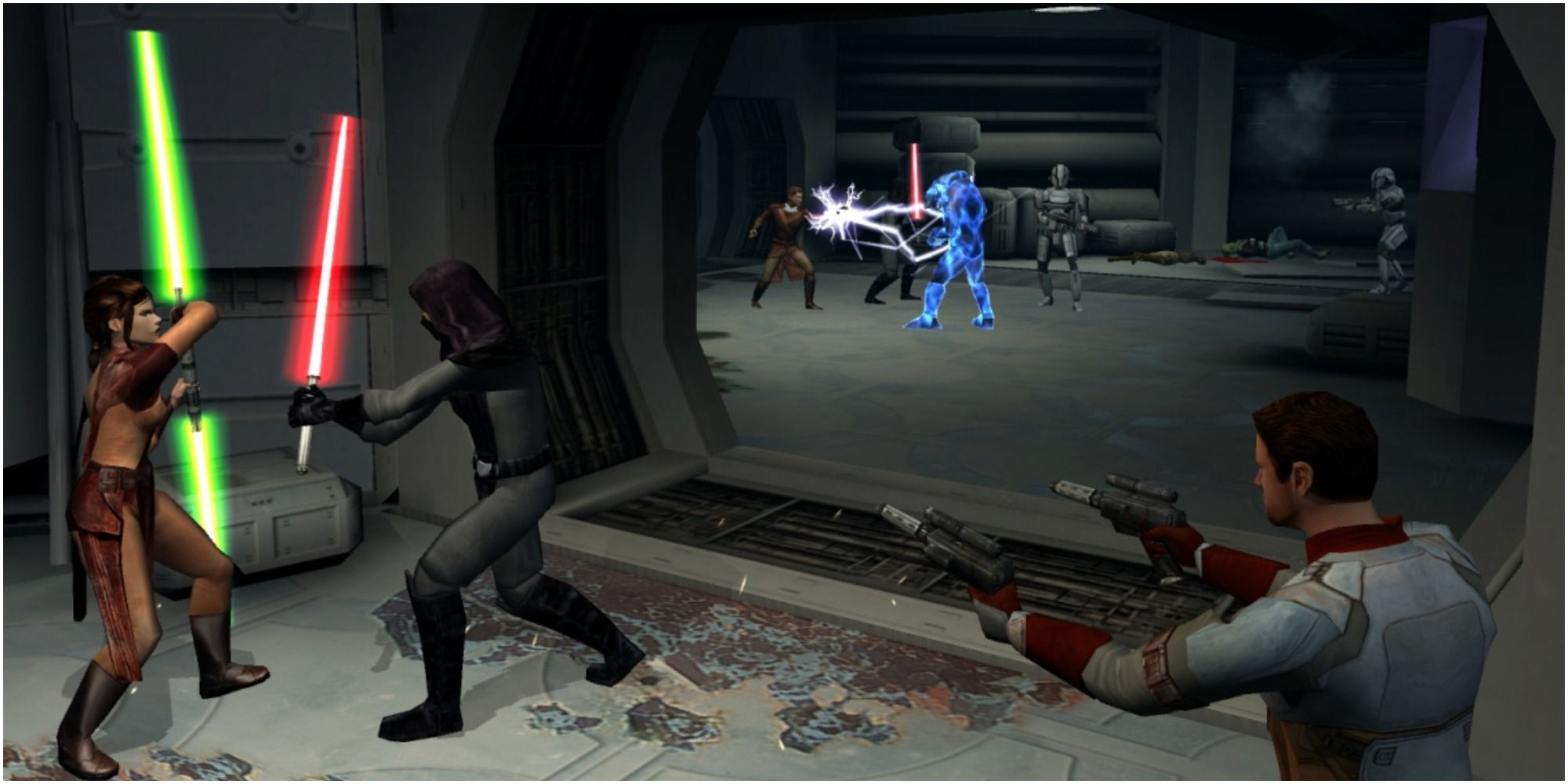 Knights of the Old Republic Bastilla fighting a Sith