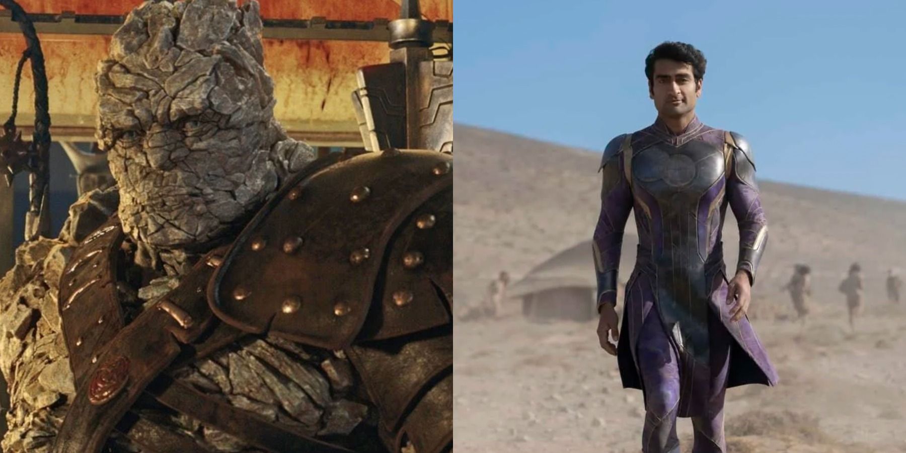 A split image depicts Korg and Kingo in the MCU