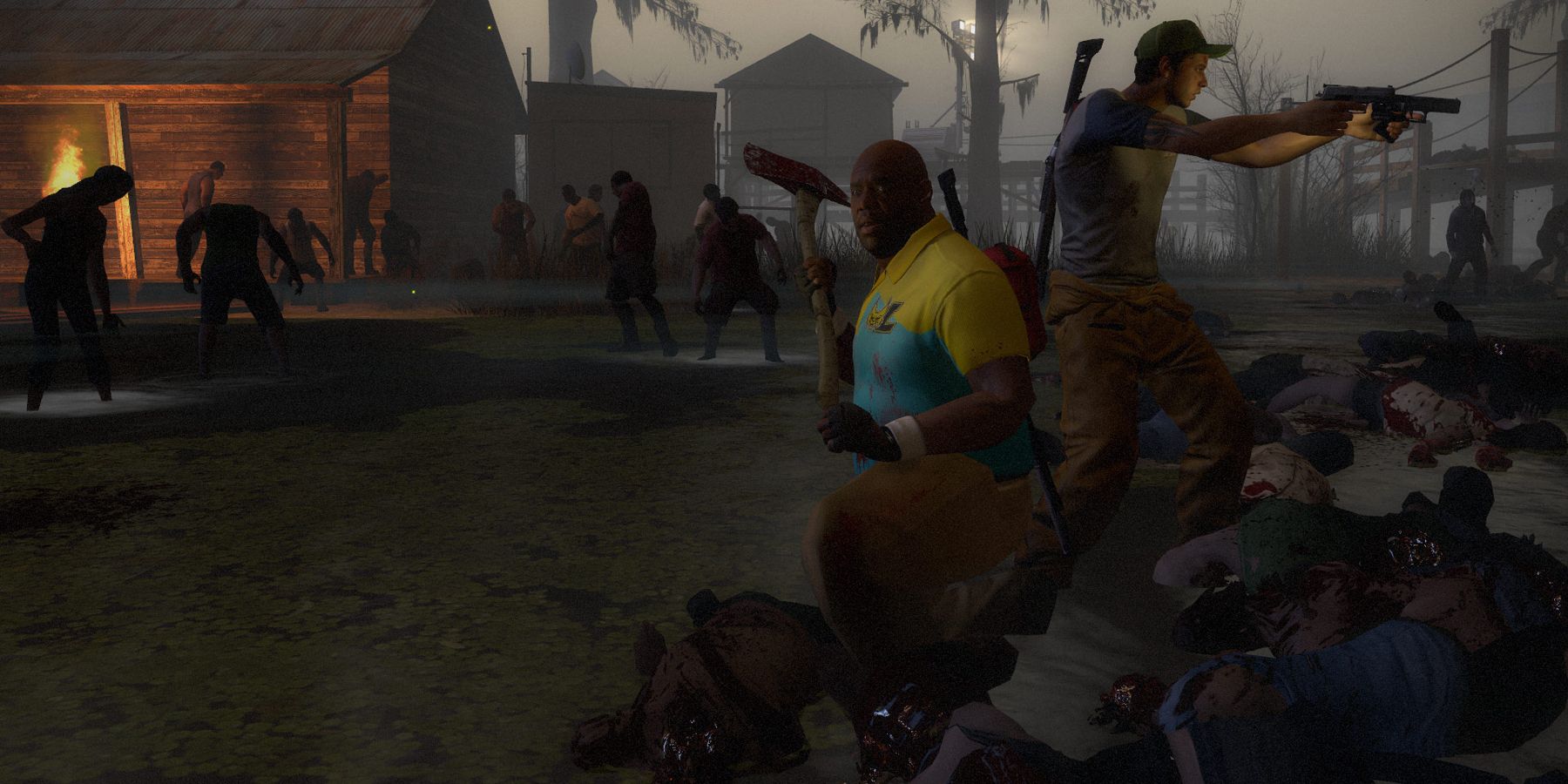 Тренер и Эллис из Left 4 Dead 2