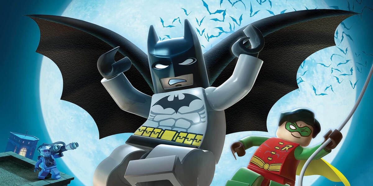 Lego Batman The Videogame Batman Cover with icy enemy on the right and Robin on the left