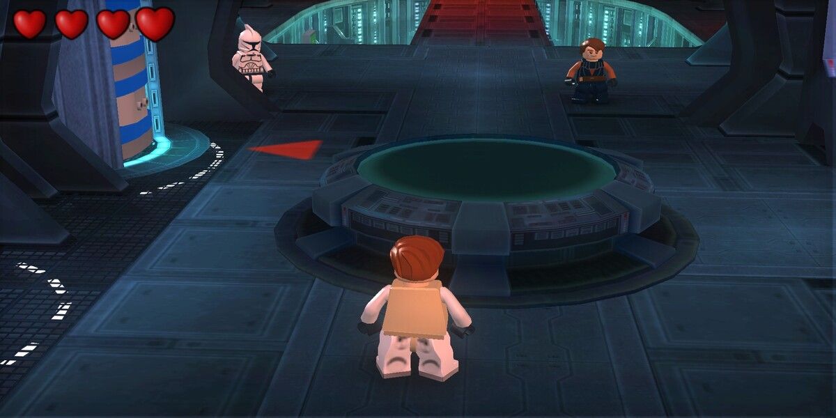 Lego Star Wars II The Original Trilogy Jedi Battle with stormtrooper and opponent Gameplay Screenshot 