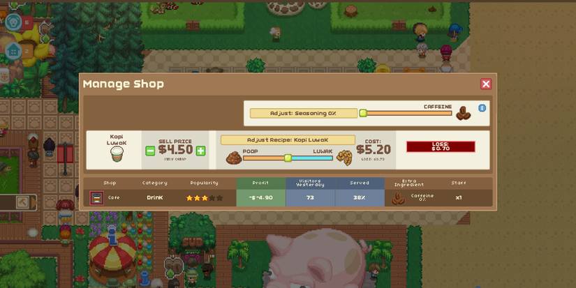 Let's Build A Zoo Menu