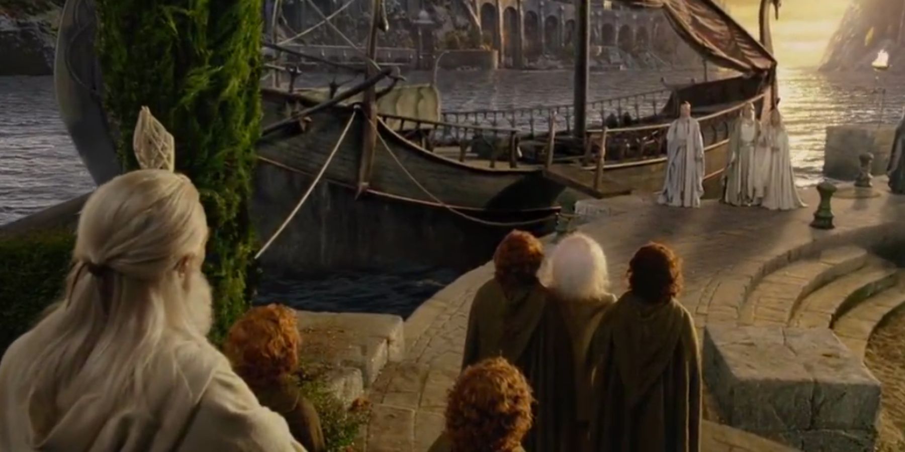Властелин колец снят в. Фродо отплывает в Валинор. Тирион Валинор. Бессмертные земли Валинор. Прощание с Фродо.