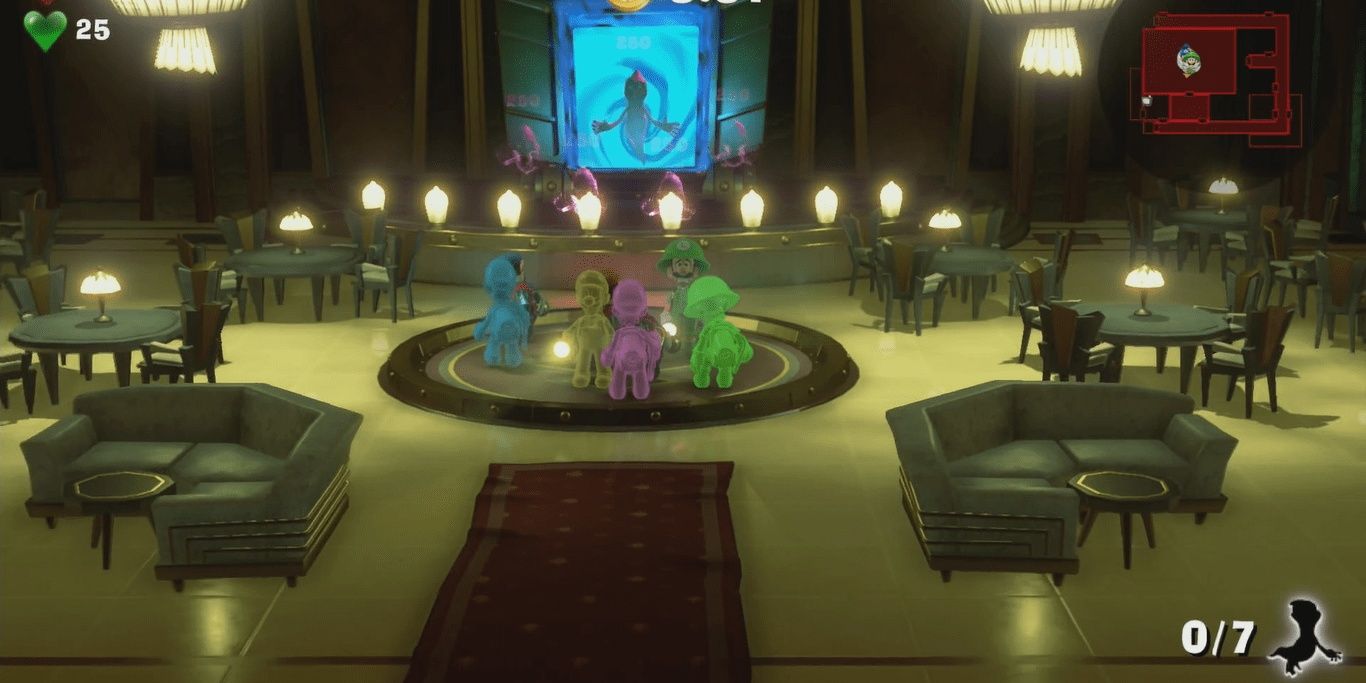 The dining hall where rare ghosts are caught in Luigi's Mansion 3