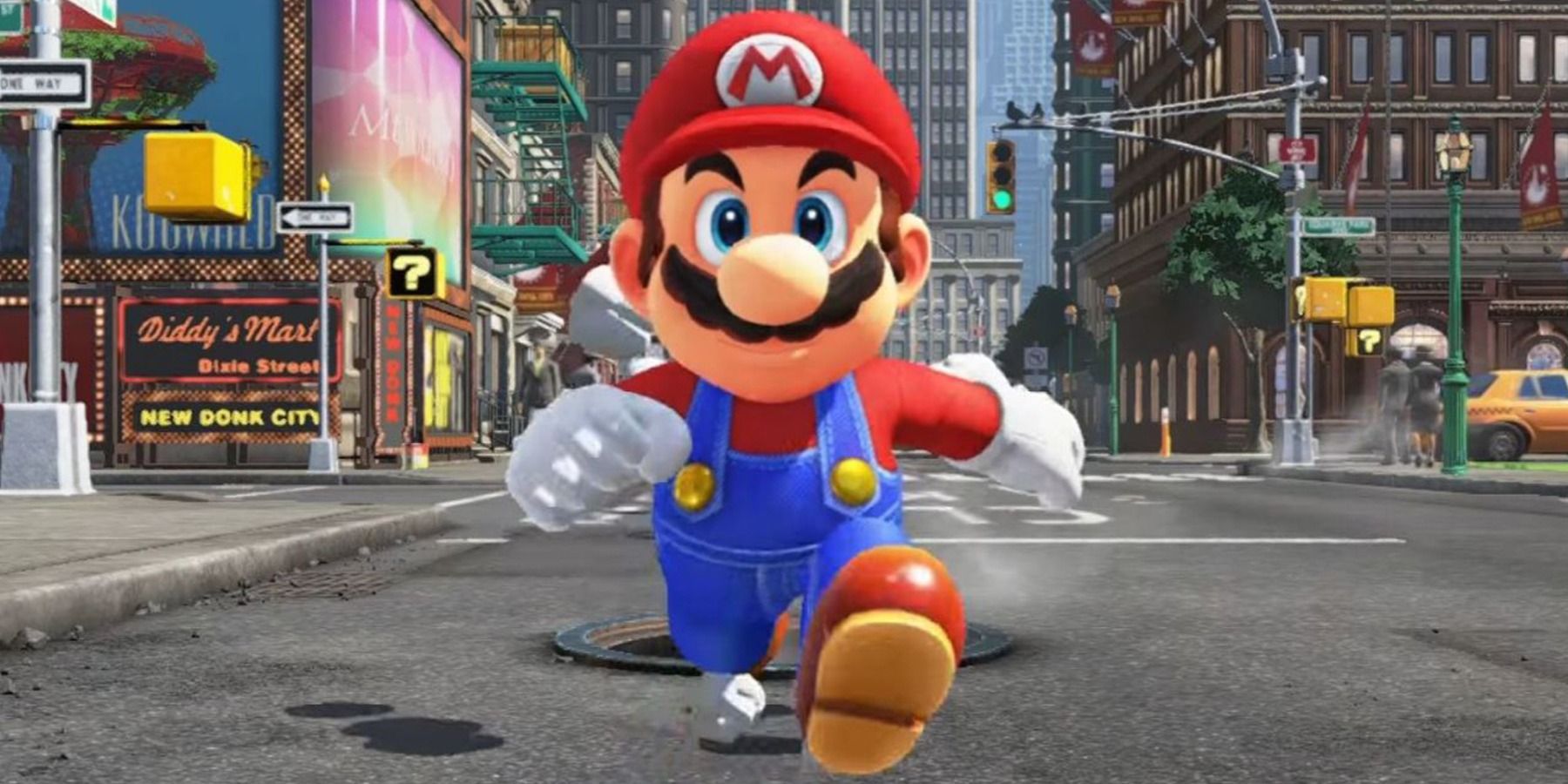 бег в новом Donk City Super Mario Odyssey