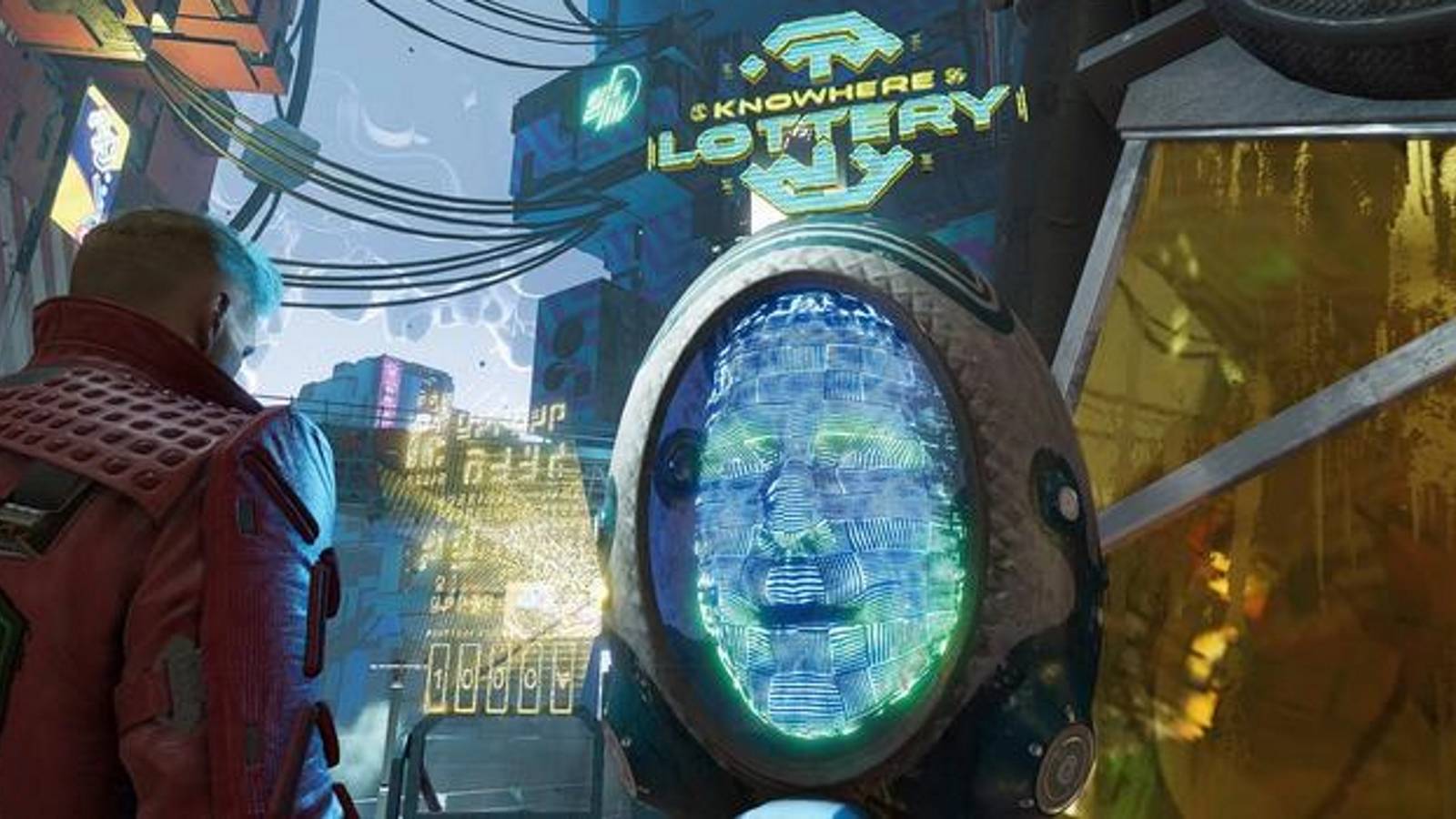 Marvel's Guardians of the Galaxy knowhere chapter 6 peter quill beside ticket stand