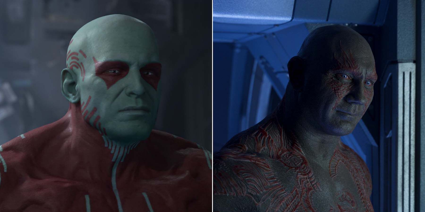 Marvel’s Guardians of the Galaxy drax movie and game