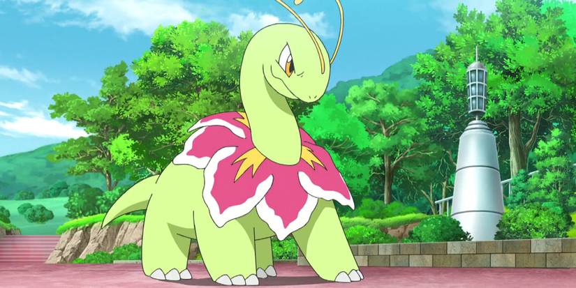 Pokemon Meganium in battle