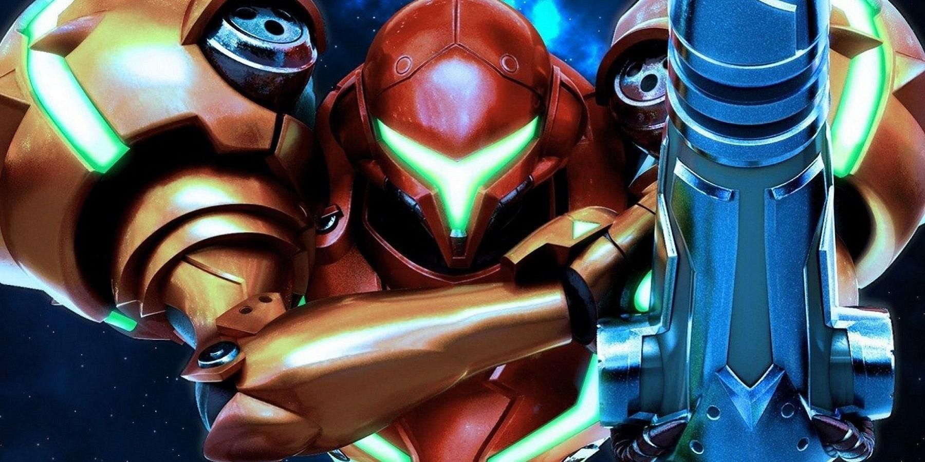 samus holding up arm cannon