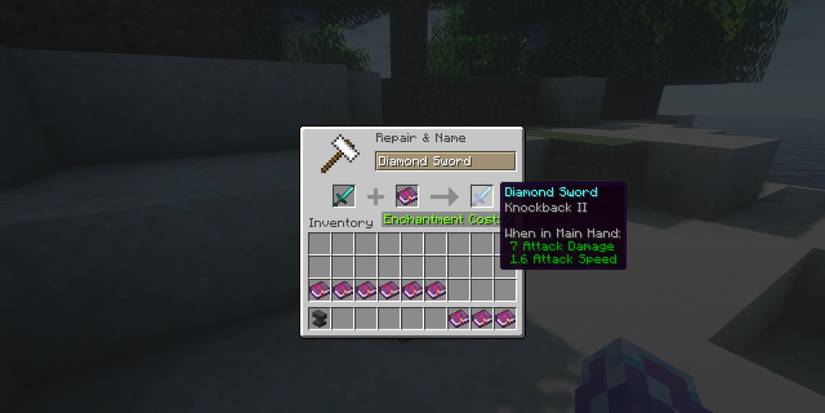Minecraft Knockback Enchantment
