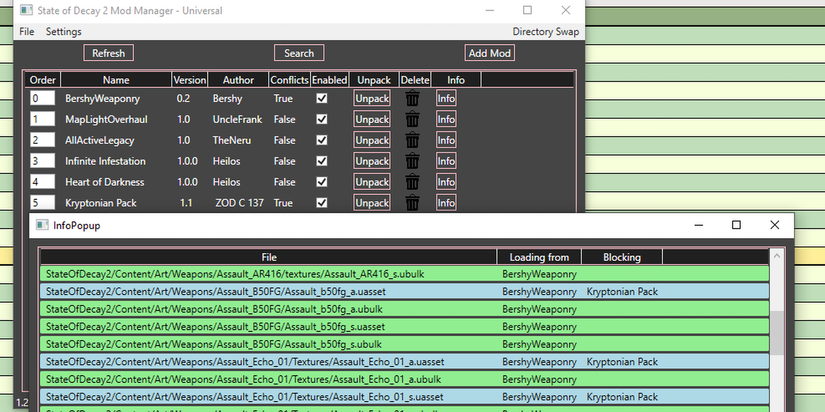 Mod Manager State of Decay 2 Mod Screen Cropped