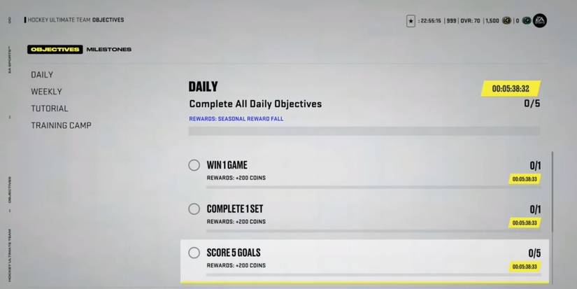 NHL 22 - Score 5 goals to earn coins