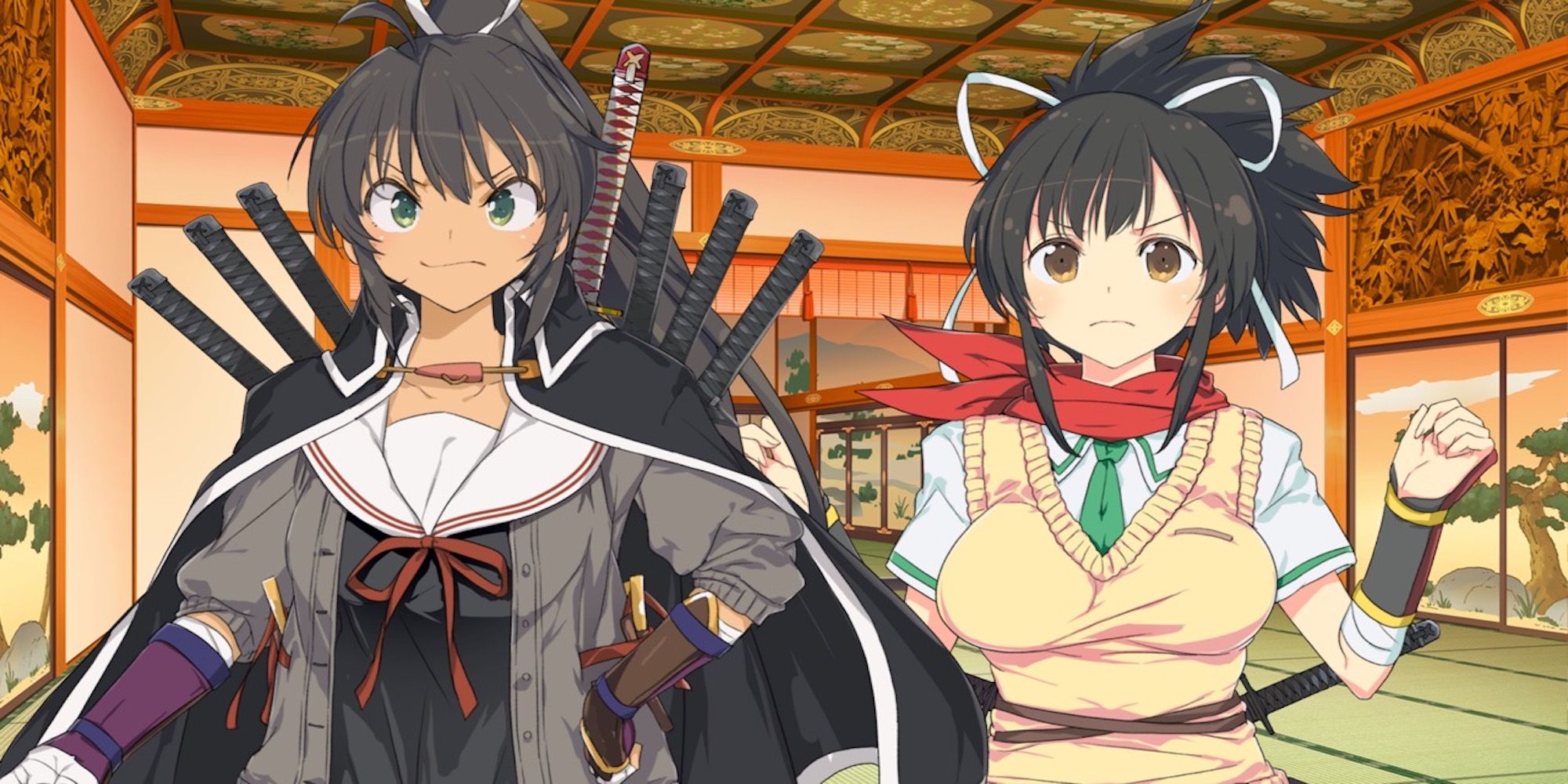 Homura and Asuka from Neptunia x Senran Kagura: Ninja Wars